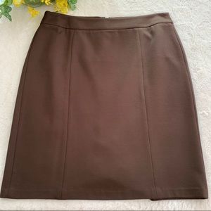 Talbots deep brown a line skirt.  Size 6P.